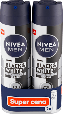 Pánsky antiperspirant v spreji Black & White Invisible Original 72h NIVEA MEN