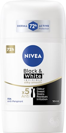 Dámsky tuhý antiperspirant Black & White Invisible Silky Smooth NIVEA