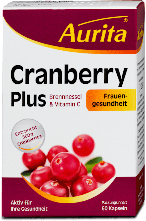 Cranberry Plus Brennnessel & Vitamin C Kapseln Aurita