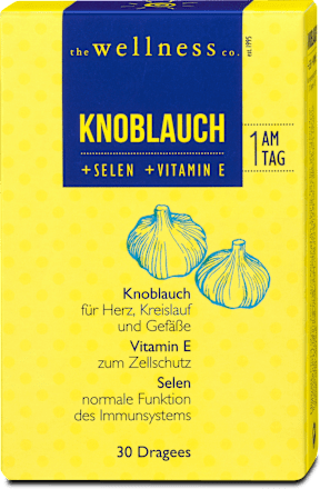 Knoblauch + Selen + Vitamin E Dragees the wellness co.