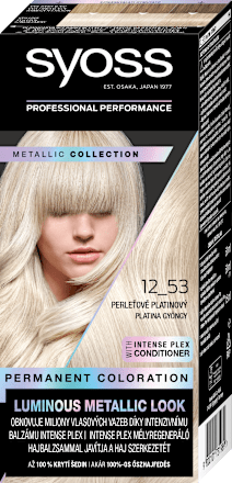 Farba na vlasy Metallic Collection Permanent Color - 12-53 perleťovo platinový syoss