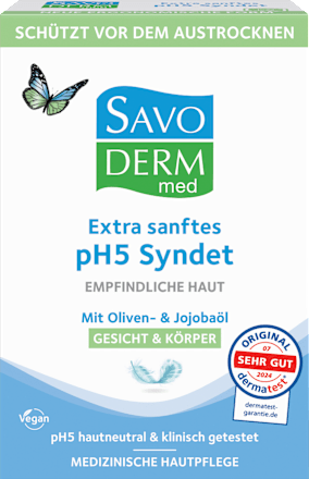 Seifenfreies Waschstück Extra Sanft pH 5 Savoderm med