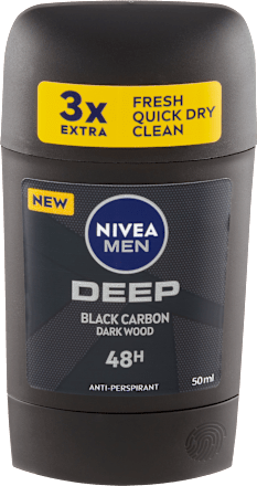 DEEP BLACK CARBON DARK WOOD dezodorans stik za muškarce NIVEA MEN