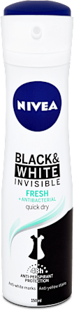 Black&White Invisible Fresh dezodorans u spreju NIVEA