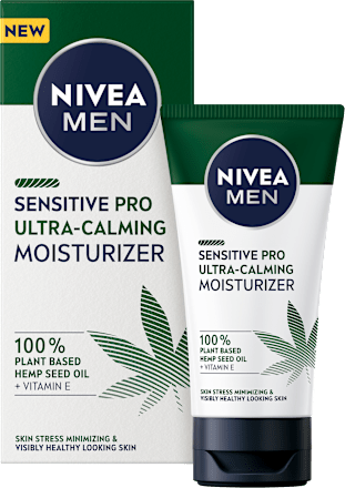 Vlažilna krema za obraz  SENSITIVE PRO ULTRA-CALMING z oljem iz semen konoplje 100% rastlinskega izvora NIVEA MEN