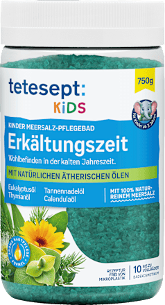 Kinder Meersalz-Pflegebad Erkältungszeit tetesept: KIDS