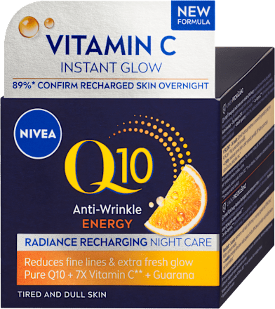 Energizujúci nočný krém proti vráskam Vitamin C Q10 Energy NIVEA