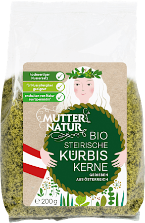 Saaten Kürbiskerne steirisch gerieben MUTTER NATUR