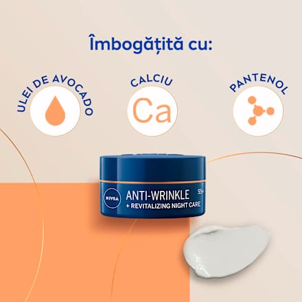Cremă de zi anti-rid + cremă de noapte anti-rid 55+ NIVEA