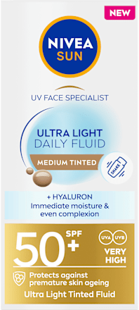 Tonirani dnevni fluid, SPF 50+ – medium NIVEA SUN
