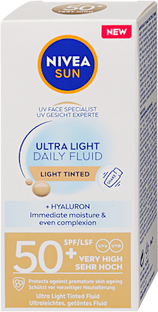 Színezett fényvédő fluid FF50+, világos NIVEA SUN