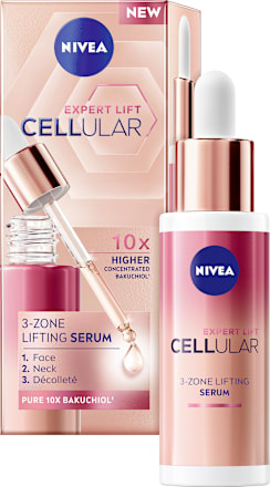 Cellular Expert Lift 3 zónás feszesítő szérum, tiszta bakuchiollal NIVEA