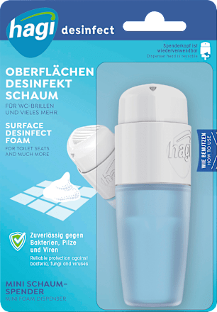 Desinfektionsschaum Mini für Oberflächen hagi