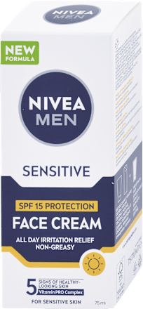 Pleťový krém na citlivú pleť Sensitive s OF 15 NIVEA MEN