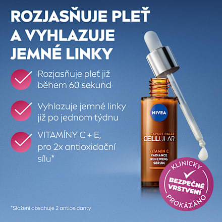 Cellular Expert Filler rozjasňující sérum s vitamínem C NIVEA