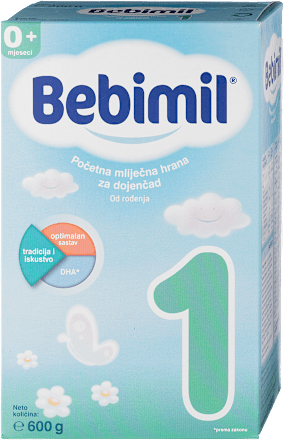 Početna mliječna hrana za dojenčad 1, od rođenja  Bebimil