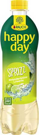 Erfrischungsgetränk Holunderblüte-Limette Sprizz RAUCH happy day