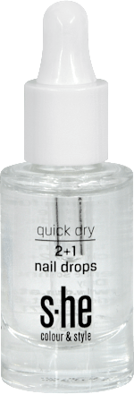 Капки за бързо изсъхване на лак quick dry 2+1 s-he colour&style
