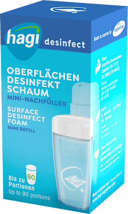 Desinfektionsschaum Mini für Oberflächen Nachfüller hagi