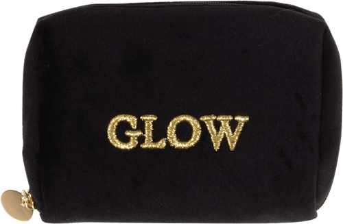 Kosmetiktasche schwarz "Glow" Soapland