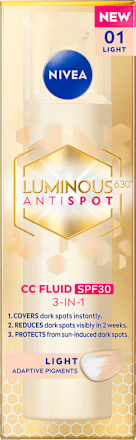 LUMINOS630° ANTISPOT CC fluid za lice 3-IN-1, SPF 30 - 01 light NIVEA