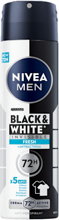 Black & White Fresh + Antibacterial dezodorans u spreju NIVEA MEN