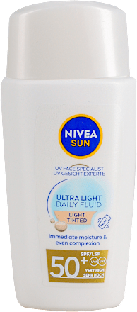 UV FACE SPECIALIST ULTRA LIGHT DAILY lagani fluid, spf 50+, light tinted NIVEA SUN