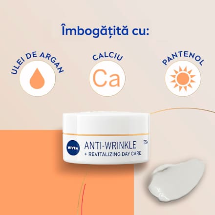 Cremă de zi anti-rid + cremă de noapte anti-rid 55+ NIVEA
