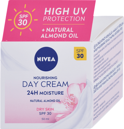 Vyživujúci denný pleťový krém 24h Moisture s SPF 30 NIVEA