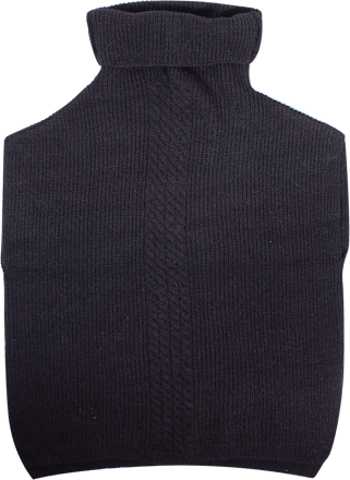 Poncho mit Kragen schwarz Accessories