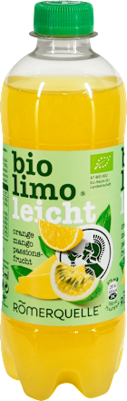 Erfrischungsgetränk Bio Limo Leicht Orange-Mango-Passionsfrucht Römerquelle