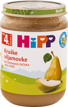 EKO voćna kašica – kruške viljamovke, 5 + mj. HiPP
