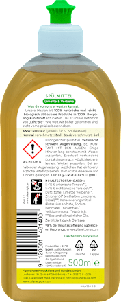 Spülmittel Limette & Verbene planet pure