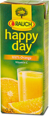 100% pomerančová šťáva RAUCH happy day