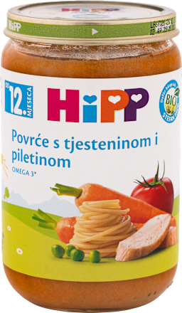 EKO povrće s tjesteninom i piletinom, 12 + mj. HiPP