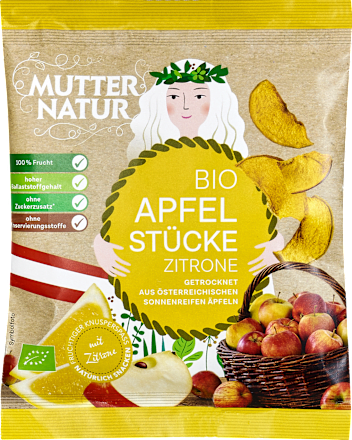 Trockenfrüchte Apfel mit Zitrone MUTTER NATUR