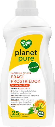 Prací prostriedok na farebnú bielizeň Pomarančový kvet planet pure