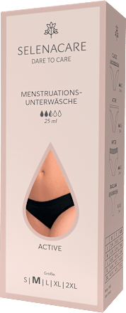 Periodenunterwäsche Slip Active schwarz Gr. M SELENACARE