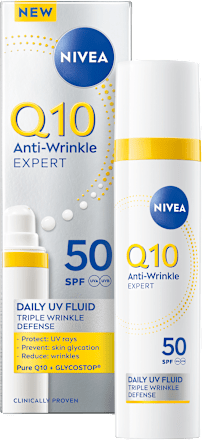 Q10 denní UV fluid proti vráskám SPF50 NIVEA