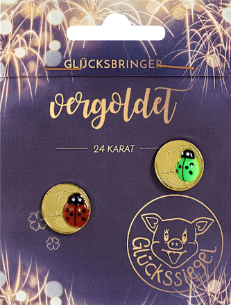 Glücksbringer vergoldeter Cent keine Marke