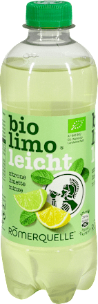 Erfrischungsgetränk Bio Limo Leicht Zitrone-Limette-Minze Römerquelle