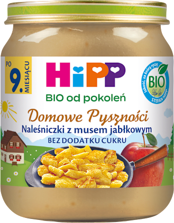 Naleśniczki z musem jabłkowym BIO, po 9. miesiącu HiPP