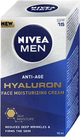Hydratačný pleťový krém proti vráskam Hyaluron s OF 15  NIVEA MEN