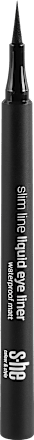 Tekutá očná linka slim line - 142/401 čierna matná s-he colour&style