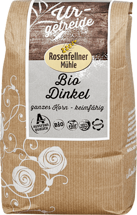 Getreide Bio Dinkel ganzes Korn Rosenfellner Mühle