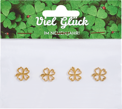 Glücksbringer Minikleeblatt gold keine Marke