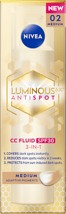 Luminous630 Pigmentfoltok elleni CC fluid sötét NIVEA