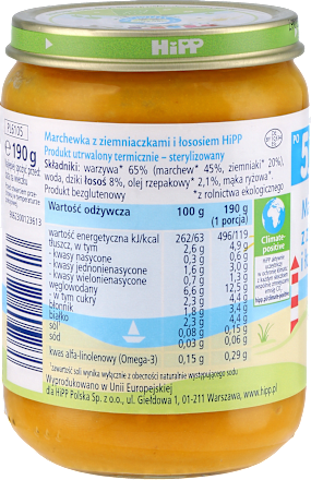 Marchewka z ziemniaczkami i łososiem HiPP