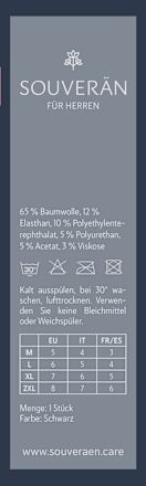 Unterwäsche Inkontinenz Schwarz Boxer Herren Gr. M SOUVERÄN