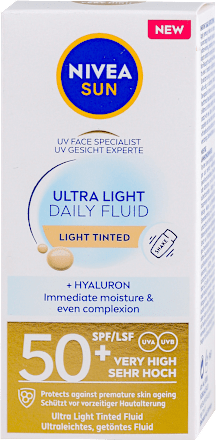 UV FACE SPECIALIST ULTRA LIGHT DAILY lagani fluid, spf 50+, light tinted NIVEA SUN